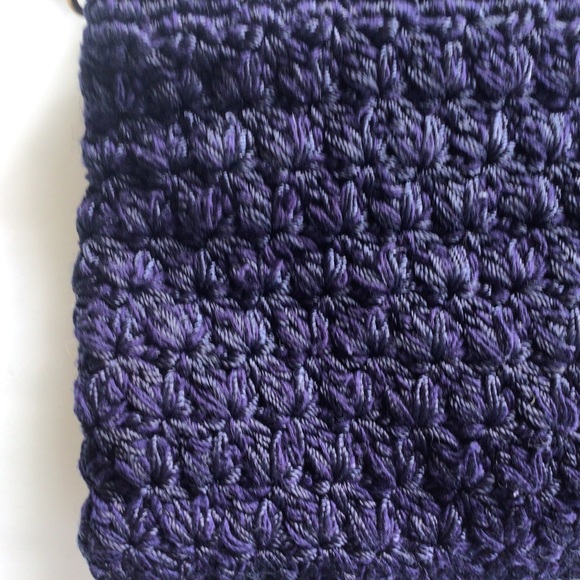 ELLIOT LUCCA NAVY BLUE CROCHET SHOULDER BAG - Picture 8 of 16